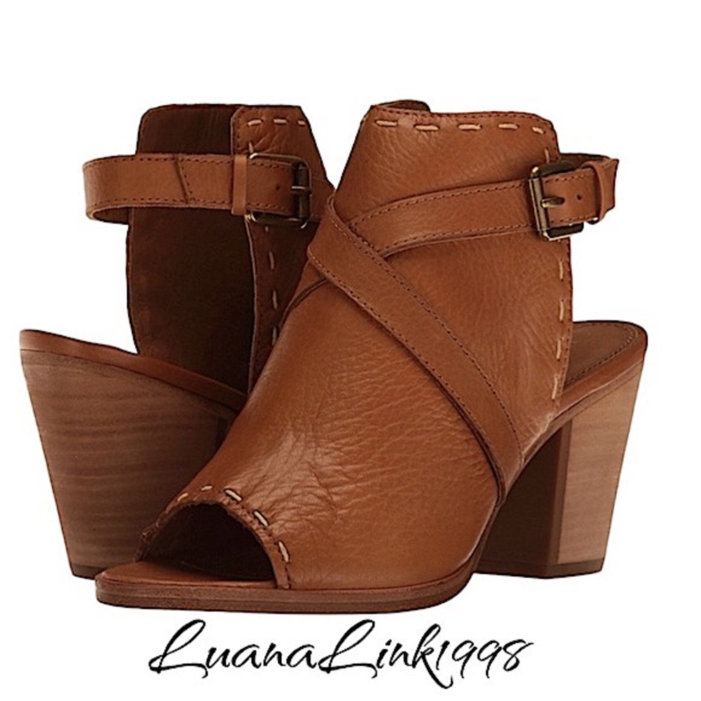 Frye DANI Pickstitch Shield Brow Leather Sandals Size 10 M